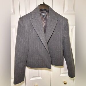 Zara cropped blazer jacket